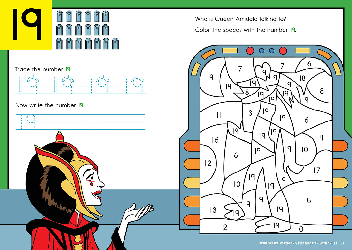 Star Wars Workbook: Kindergarten Math Skills (Star Wars Workbooks) Paperback