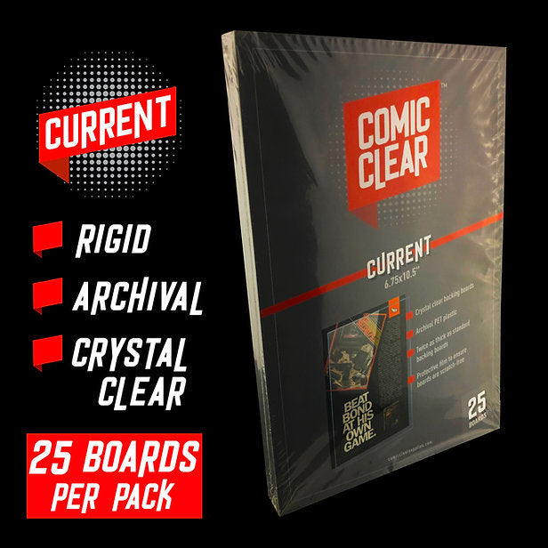 Comic Clear Backing Boards- Current Size (x25)