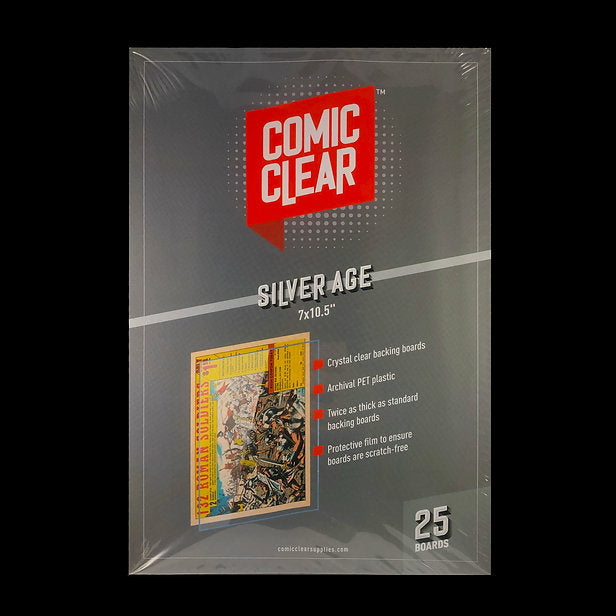 Comic Clear Backing Boards- Silver Age Size (x25)